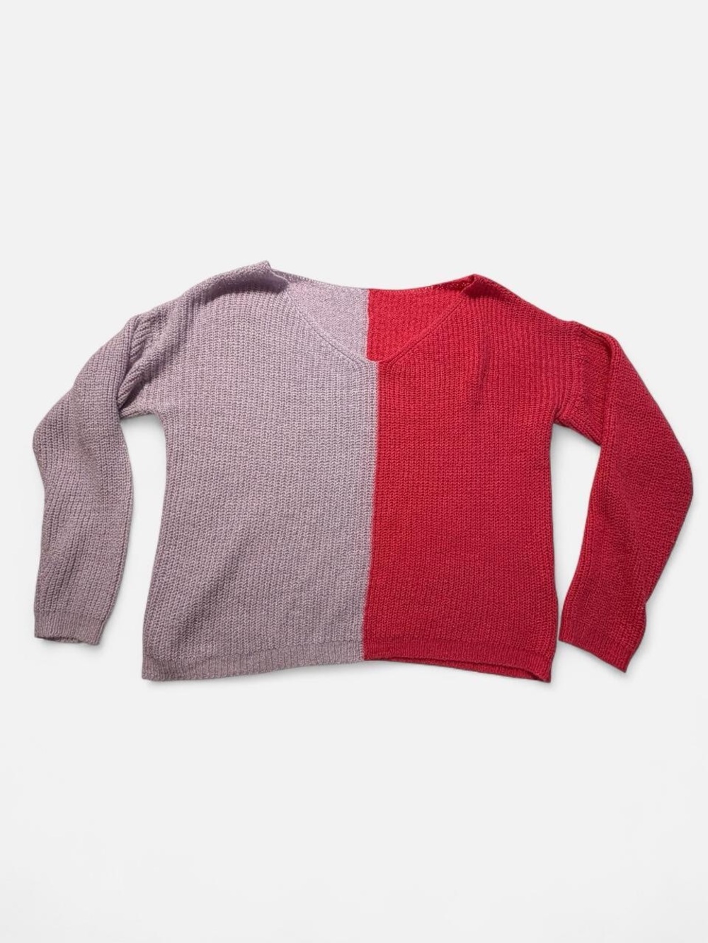 Colorblock V-Neck Women's Sweater